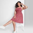 Women's Plus Size Sleeveless Tiered Skater Dress - Wild Fable Grape