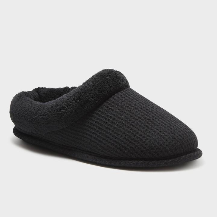 Women's Dluxe By Dearfoams Clare Crossband Slippers - Black