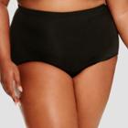 Dreamsuit By Miracle Brands Women's Plus Slimming Control Ultra High Waist Bikini Bottom - Black