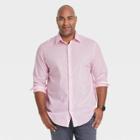 Men's Big & Tall Standard Fit Long Sleeve Button-down Shirt - Goodfellow & Co Pink