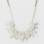 Sugarfix By Baublebar Floral Motif Statement Necklace - White, Girl's