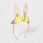 Toddler Girls' Floral Bunny Ears Headband - Cat & Jack Pink,
