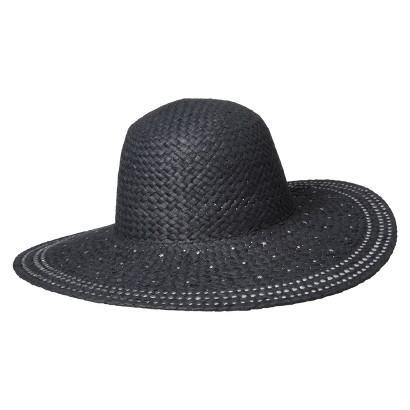 Target Silver Studded Floppy Hat - Black