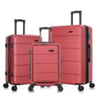 Inusa Elysian Lightweight Hardside Carry On Spinner 3pc Luggage Set - Wine, Red
