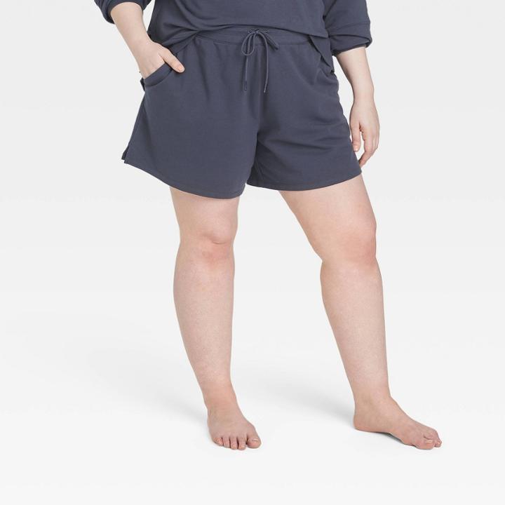 Women's Plus Size French Terry Shorts 5 - All In Motion Gray