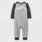 Baby Boys' 'center Of Attention' Romper - Cat & Jack Gray Newborn