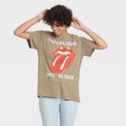 Women's The Rolling Stones Logo Short Sleeve Graphic T-shirt - Green