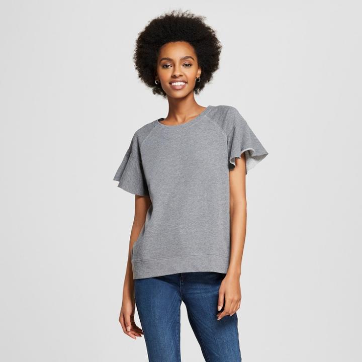 Women's Ruffle Sleeve Pullover - Grayson Threads (juniors') Dark Gray