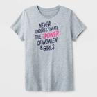 Target Women's Short Sleeve Never Underestimate T-shirt - Heather Gray