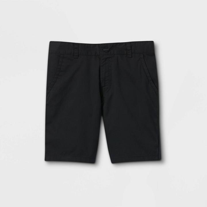 Plusboys' Flat Front Chino Shorts - Cat & Jack Black