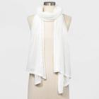 Women's Oblong Travel Wrap Scarf - A New Day Cream One Size, Women's, White
