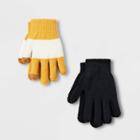 Kids' 2pk Striped Gloves - Cat & Jack Yellow