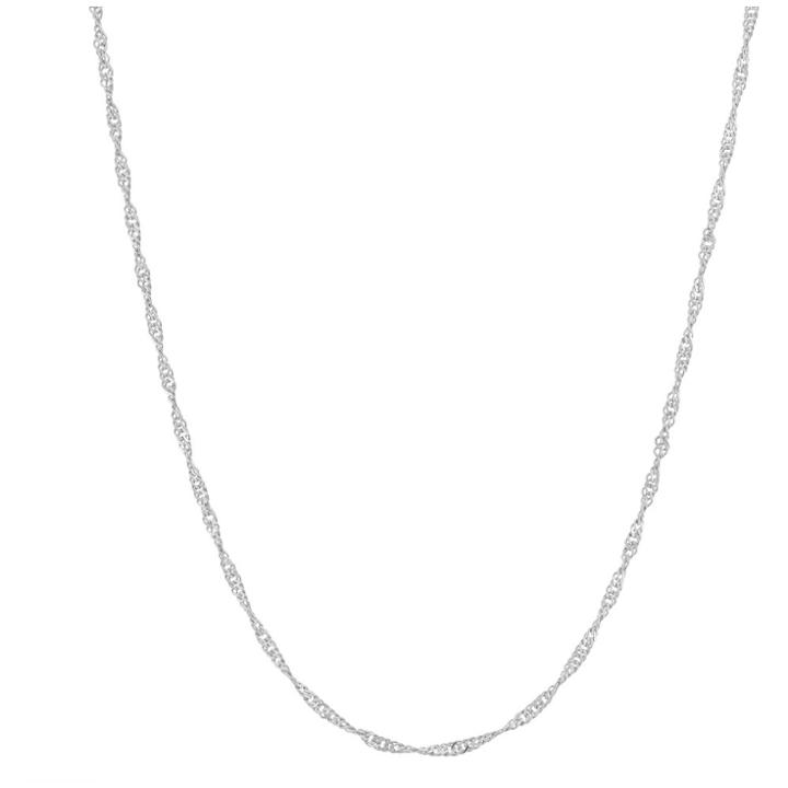 Tiara Adjustable Singapore Chain In Sterling Silver