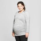 Maternity Plus Size Active Long Sleeve T-shirt - Isabel Maternity By Ingrid & Isabel Gray