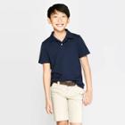 Boys' Uniform Short Sleeve Jersey Polo Shirt - Cat & Jack Navy