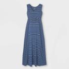 Sleeveless Ruched Front Maternity Dress - Isabel Maternity By Ingrid & Isabel Blue