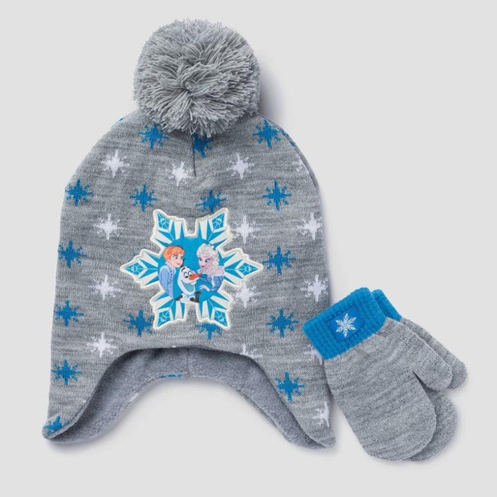 Toddler Girls' Disney Frozen Gloves - Gray One Size, Toddler Unisex