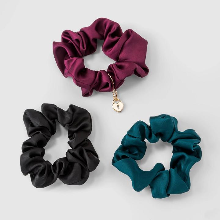 Girls' 3pk Hair Twister Set - Art Class Teal/maroon