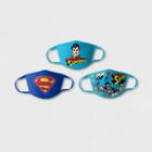 Kids' 3pk Superman Face Mask, Blue/red/yellow