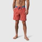 United By Blue Men's Recycled 8 Scalloped Board Shorts - Red/floral Print