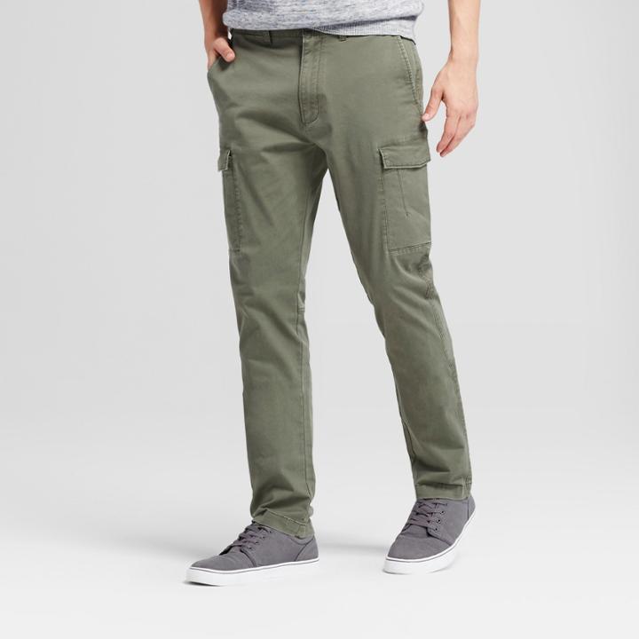 Men's Slim Fit Cargo Pants - Goodfellow & Co Olive (green)
