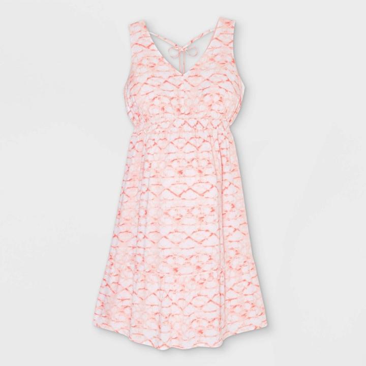 Sleeveless Double Weave Tie Back Maternity Dress - Isabel Maternity By Ingrid & Isabel Blush Pink