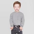 Toddler Boys' Long Sleeve Moto Sweatshirt - Art Class Light Gray