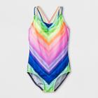 Plus Size Girls' Watercolor Horizon One Piece Swimsuit - Cat & Jack Blue