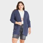 Women's Plus Size Cardigan - Universal Thread Dark Blue
