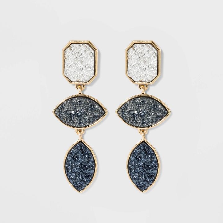 Sugarfix By Baublebar Tiered Druzy Drop Earrings, Women's,