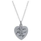 Target Women's Sterling Silver Heart And Cubic Zirconia Infinity Pendant