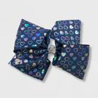 Girls' Jojo Siwa Navy With Iridescent Hearts Bow,