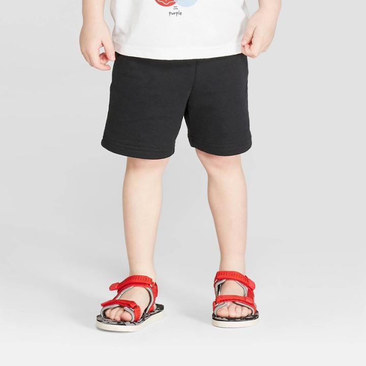 Toddler Boys' Knit Pull-on Shorts - Cat & Jack Black