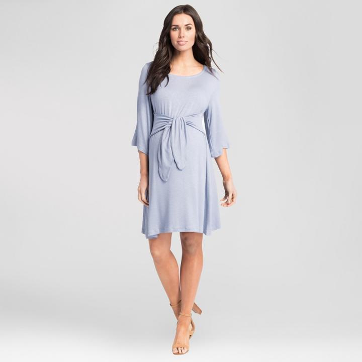 Expected By Lilac Maternity Tie Front Dress - Expected By