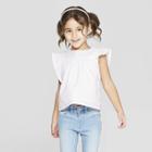 Toddler Girls' Short Sleeve Woven Stripe Blouse - Cat & Jack Light Pink