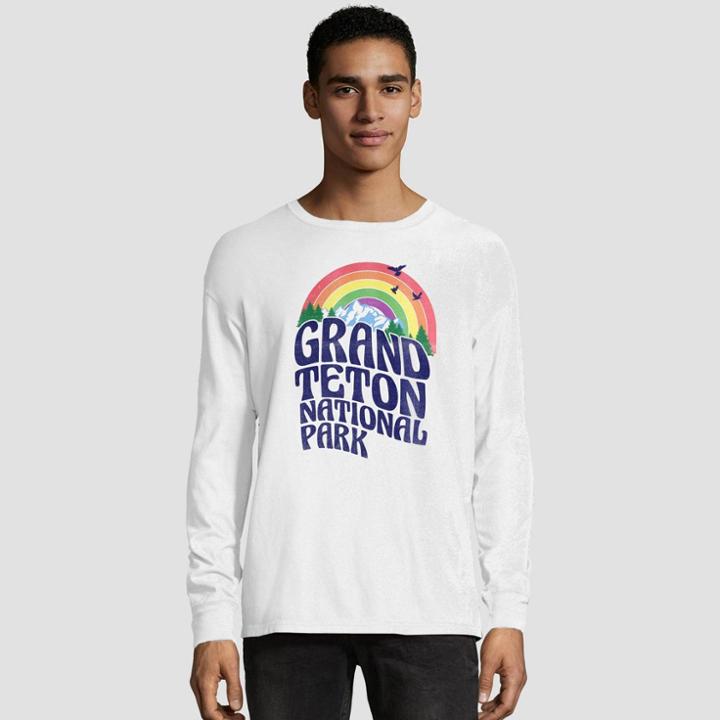Hanes Men's Long Sleeve National Parks Service T-shirt - White