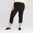 Women's Plus Size Mid-rise Step Hem Knit Lounge Pants - Who What Wear Black 1x, Women's,