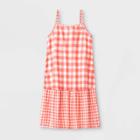 Girls' Tiered Gingham Nightgown - Cat & Jack Red