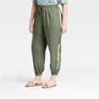 Women's Plus Size Joggers - Knox Rose Green Side
