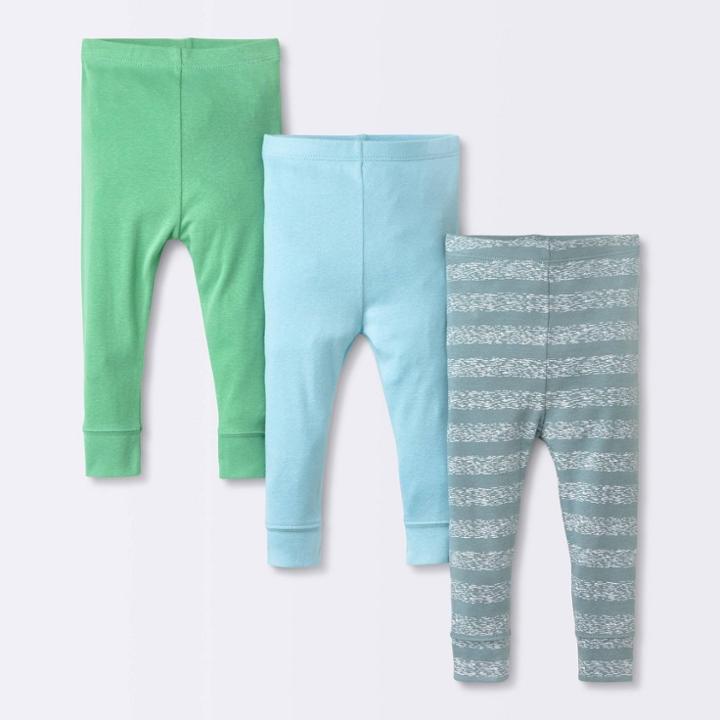Baby Boys' 3pk On The Move Pull-on Pants - Cloud Island Turquoise Blue