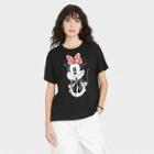 Disney Women's Minnie Short Sleeve Graphic T-shirt - Black