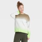 Women's Dip-dye Crewneck Sweatshirt - All In Motion Olive Mint Xs, Green/green