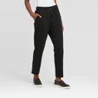 Women's High-rise Ankle Length Jogger Pants - A New Day Black