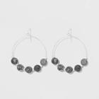 Bead Hoop Earrings - Universal Thread Gray/silver,