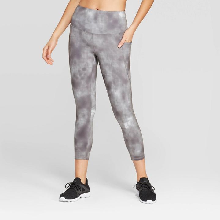 Women's Everyday Marble Print High-waisted Capri Leggings 20 - C9 Champion Gray