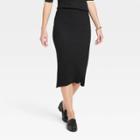 Women's Ribbed Sweater Skirt - A New Day Black