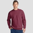 Hanes Men's Ecosmart Fleece Crew Neck Sweatshirt - Maroon (red)