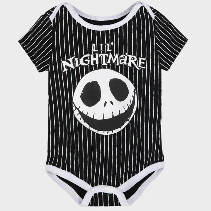 Baby Boys' Disney The Nightmare Before Christmas Bodysuit - Black 0-3m - Disney
