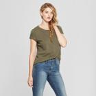 Women's Meriwether Crew Neck Short Sleeve T-shirt - Universal Thread Olive (green)