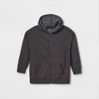 Girls' Oversized Zip-up Sweatshirt - Art Class Charcoal Gray